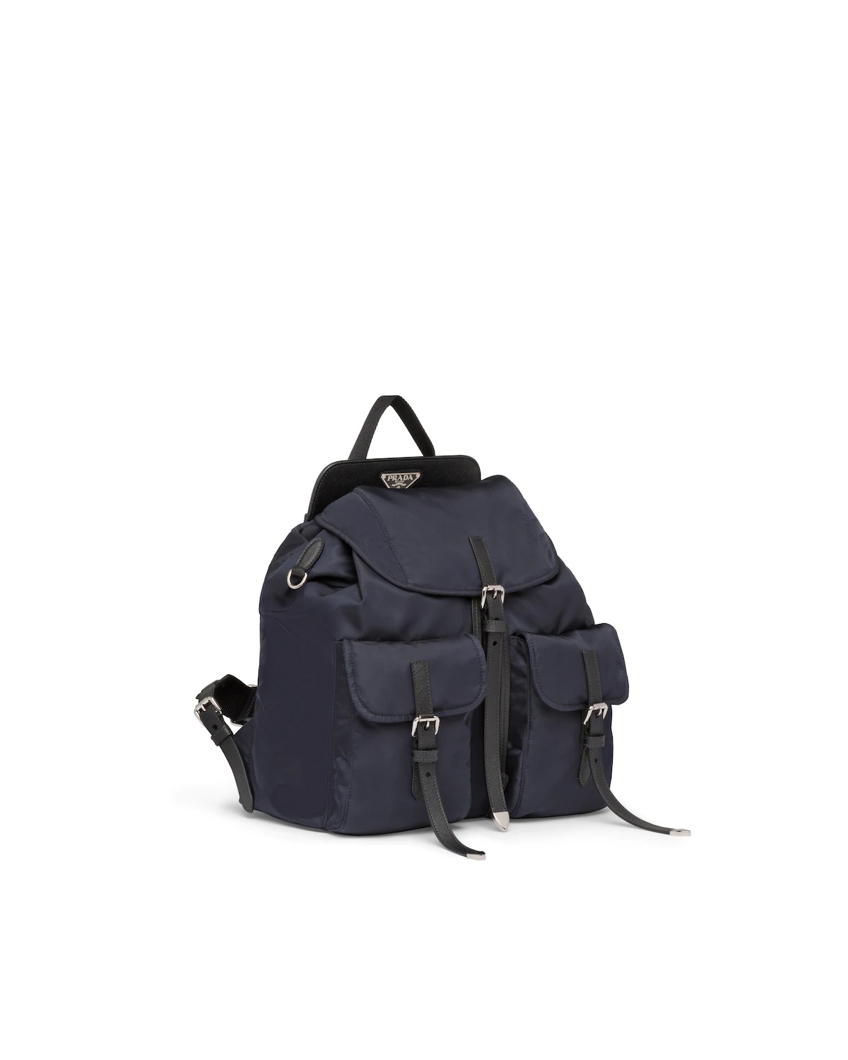 Nylon and Saffiano Leather Backpack - 3