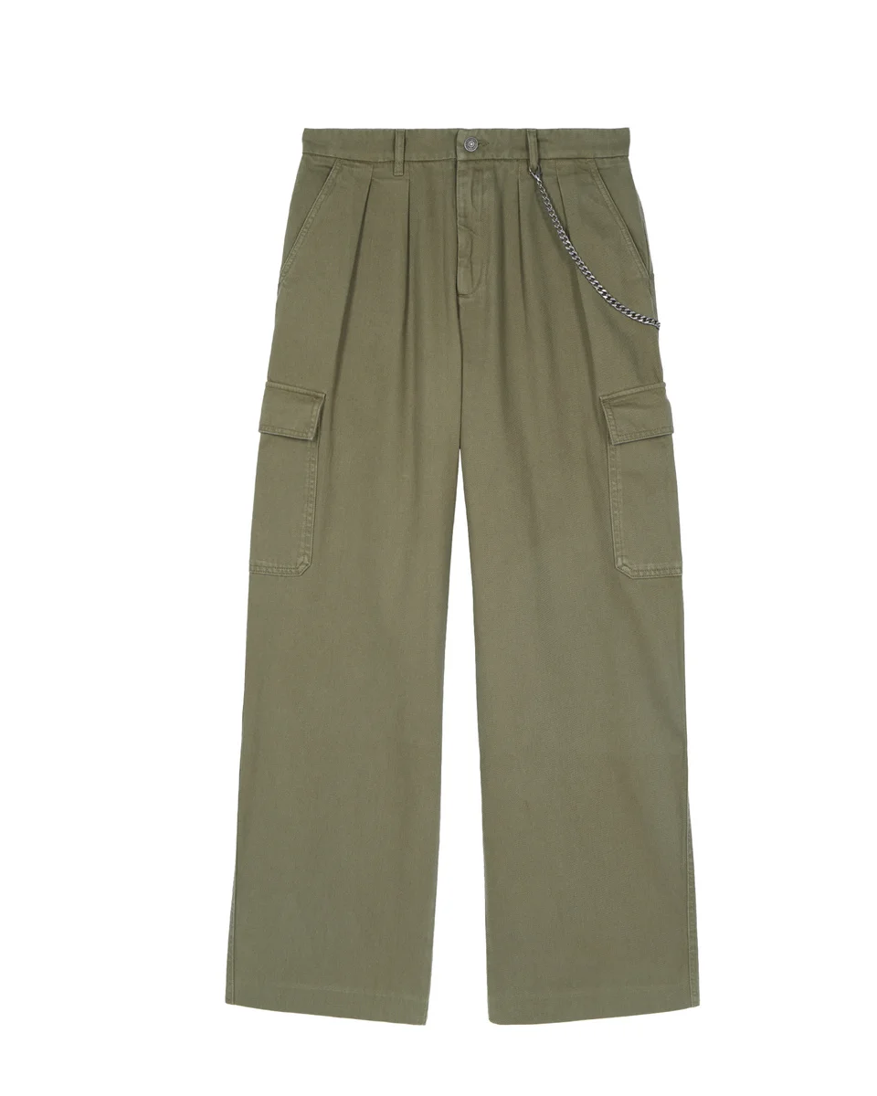 KHAKI CARGO PANTS - 1