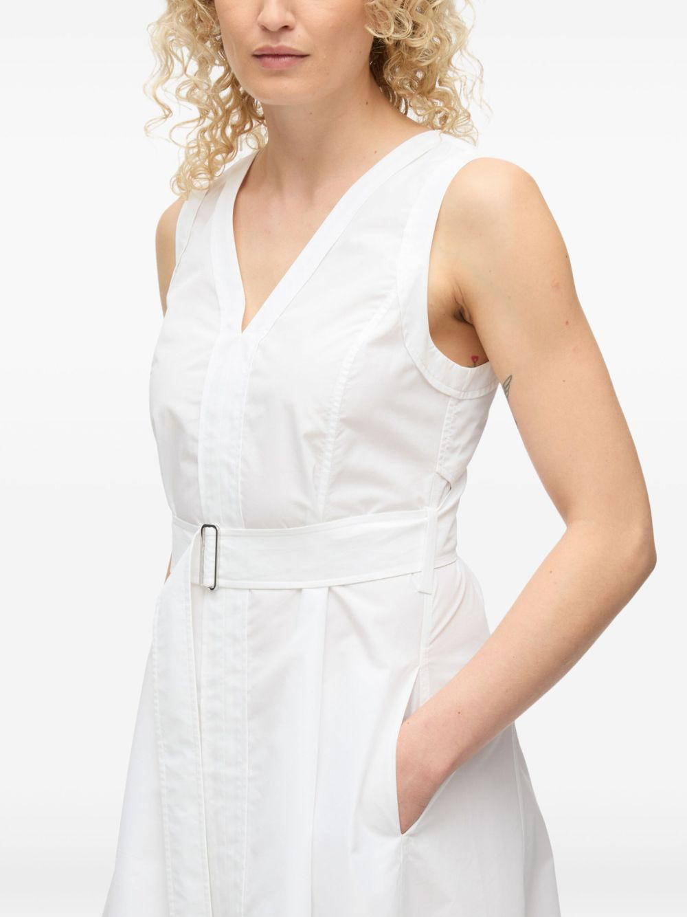 poplin midi dress - 6