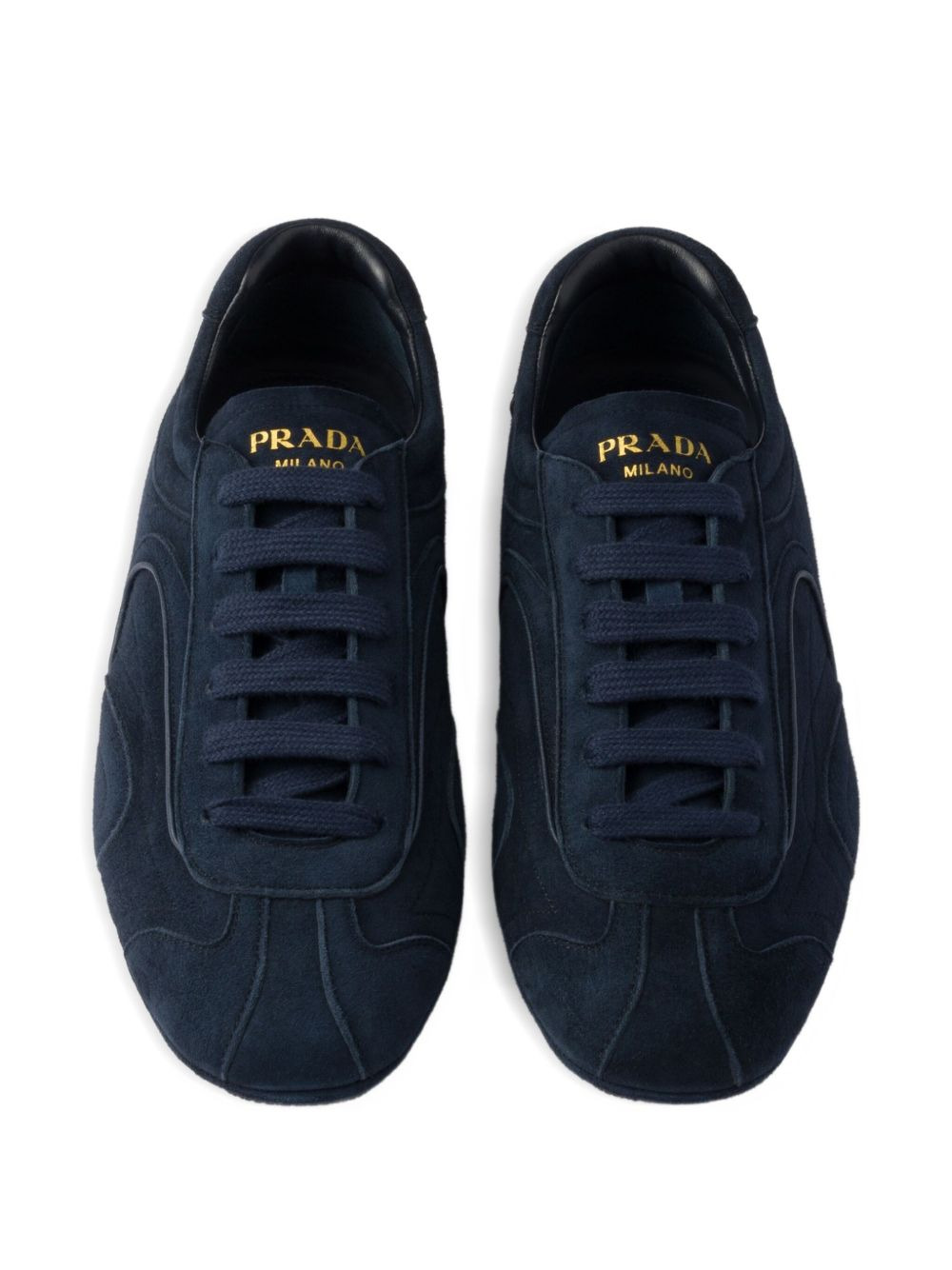 suede lace-up sneakers - 4
