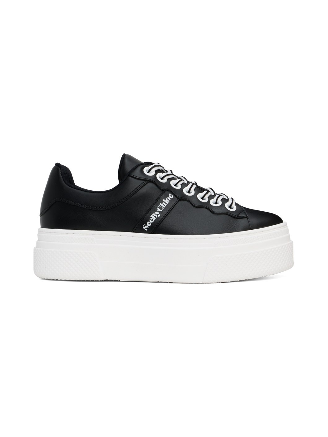 【関税込み】See by Chloe ブラック Essie スニーカー See By Chloé Essie leather sneakers See by Chloe