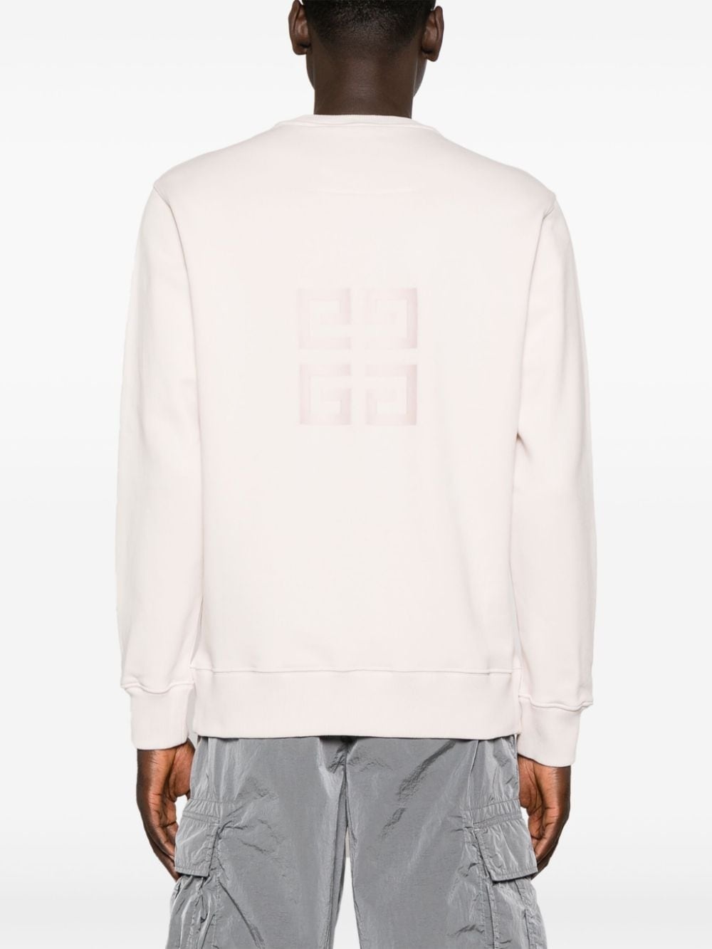 logo-embroidered cotton sweatshirt - 4