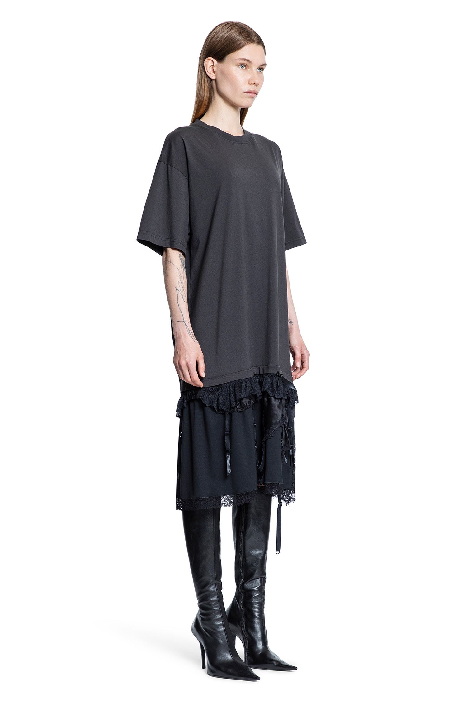 Lingerie-T-Shirt-Dress-In-Silk-Satin - 2