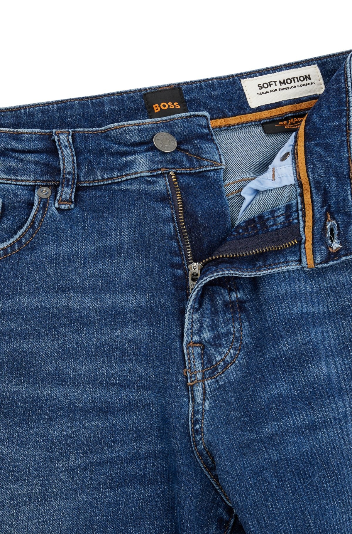 MAINE REGULAR-FIT JEANS IN BLUE SOFT-MOTION DENIM - 6