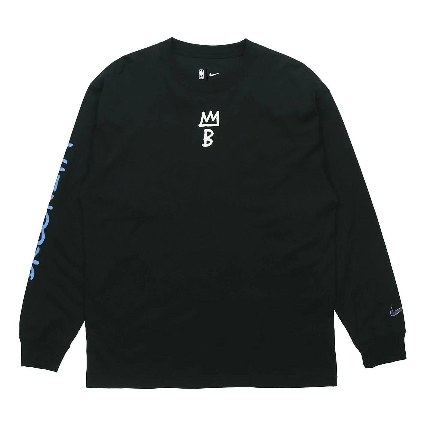 Nike Brooklyn Nets Courtside City Edition Sports Crew Neck Long-sleeve Sweater Men's Black CT9398-01 - 1