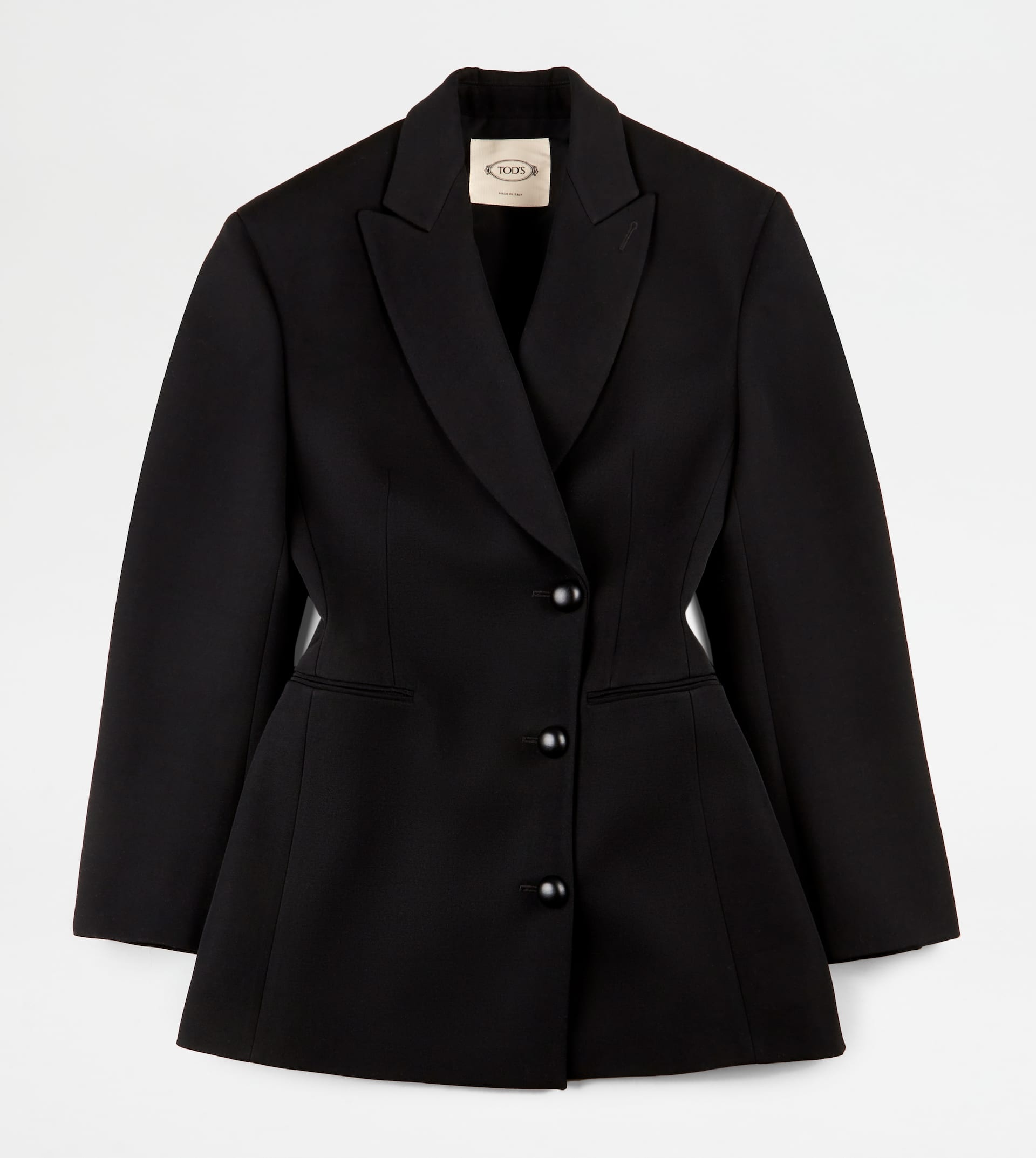 BLAZER IN WOOL - BLACK - 1