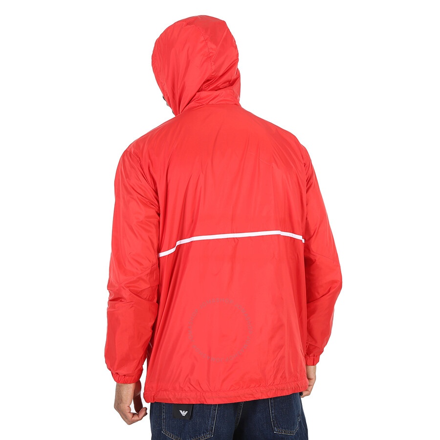 Emporio Armani Red EA7 Logo Recycled-Fabric Visibility Jacket - 6