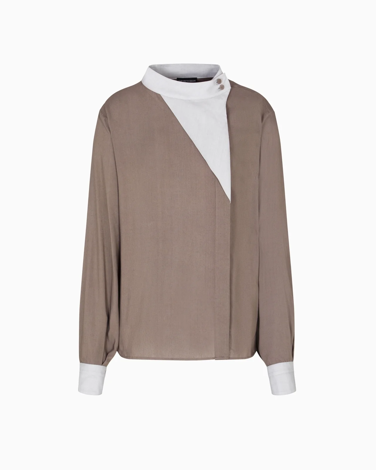 FLUID MUSLIN SHIRT WITH OFF-CENTRE CLOSURE - 1