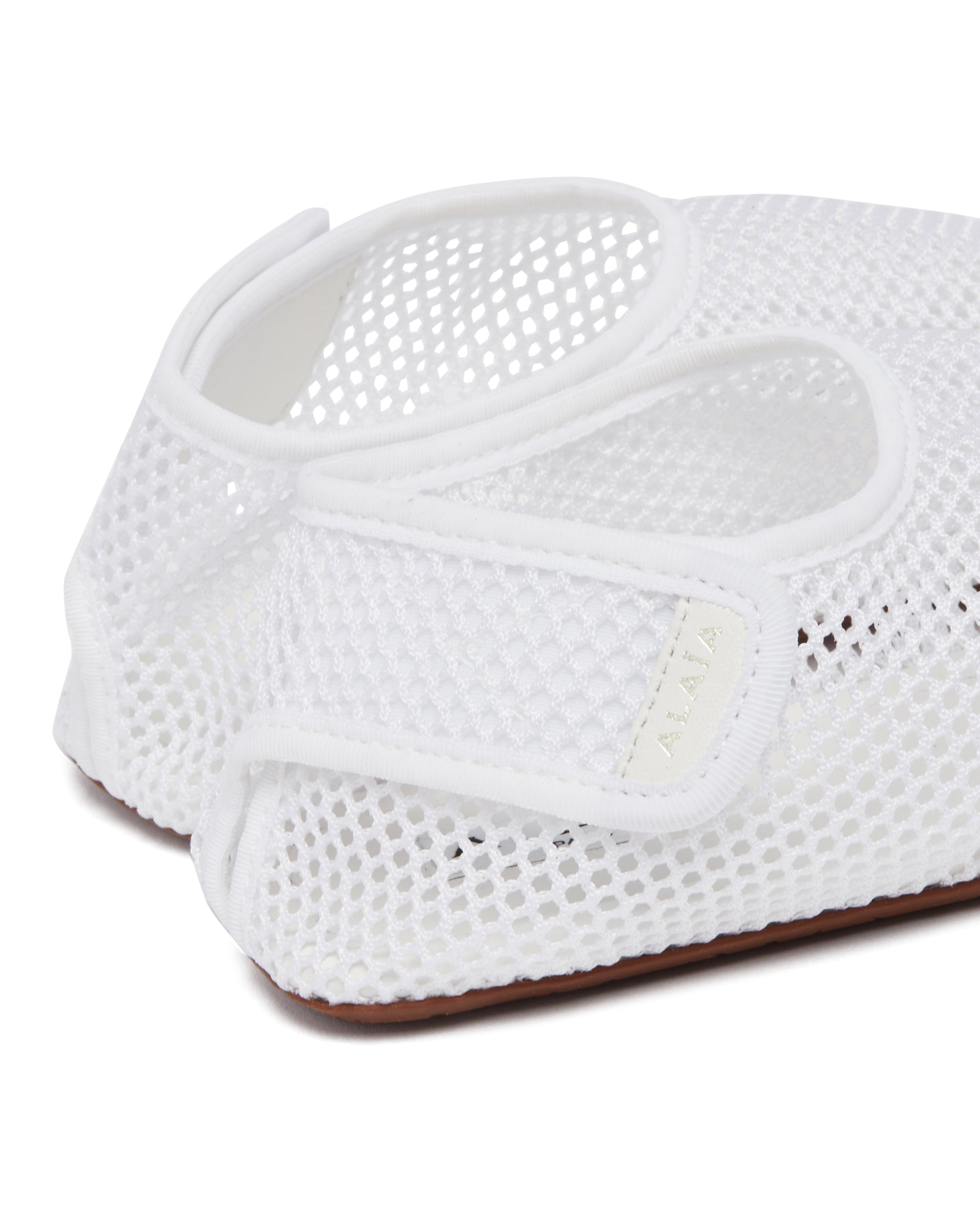 White Mesh Thong Sandals - 6