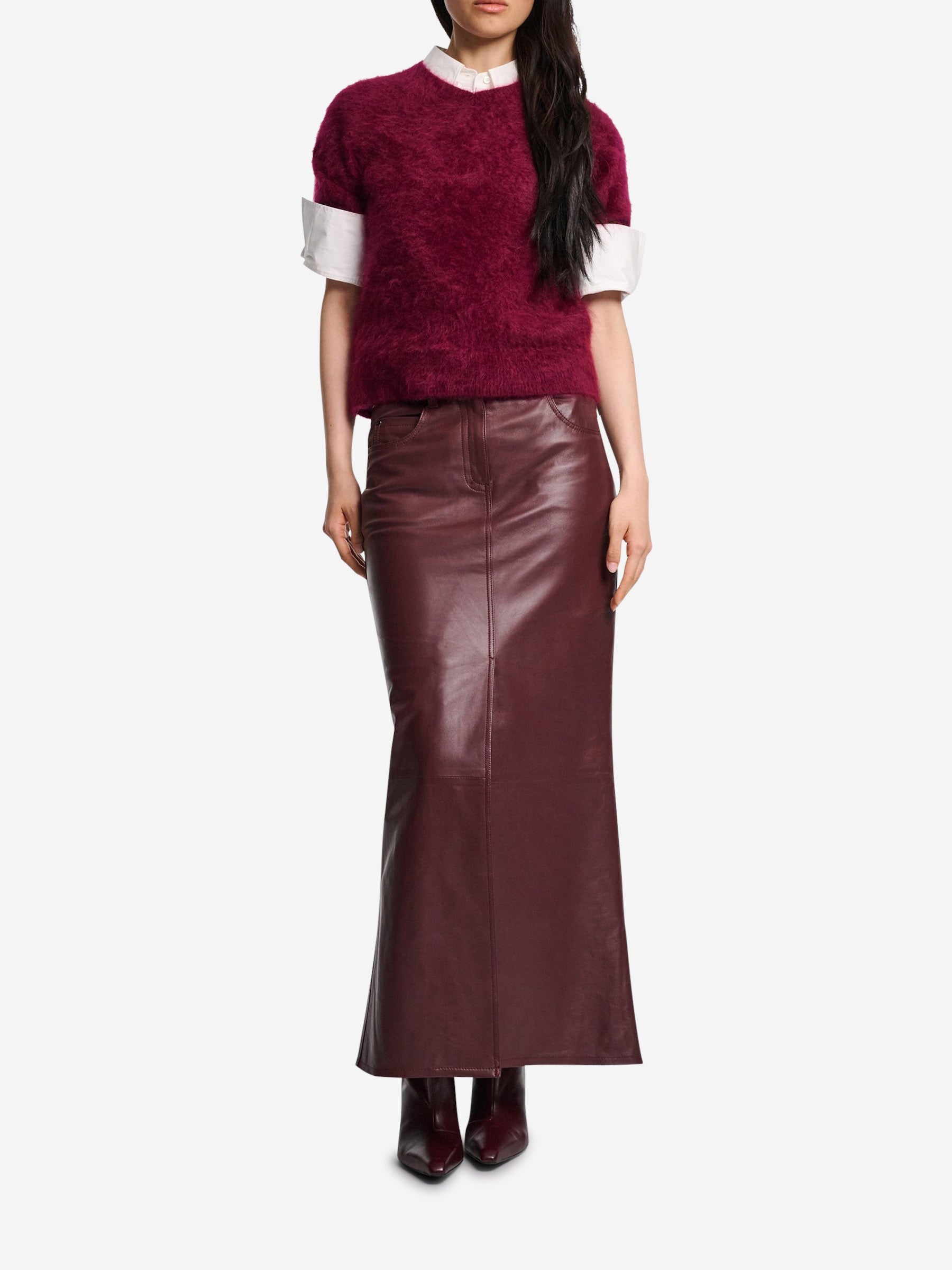 MAXI LEATHER SKIRT - 2