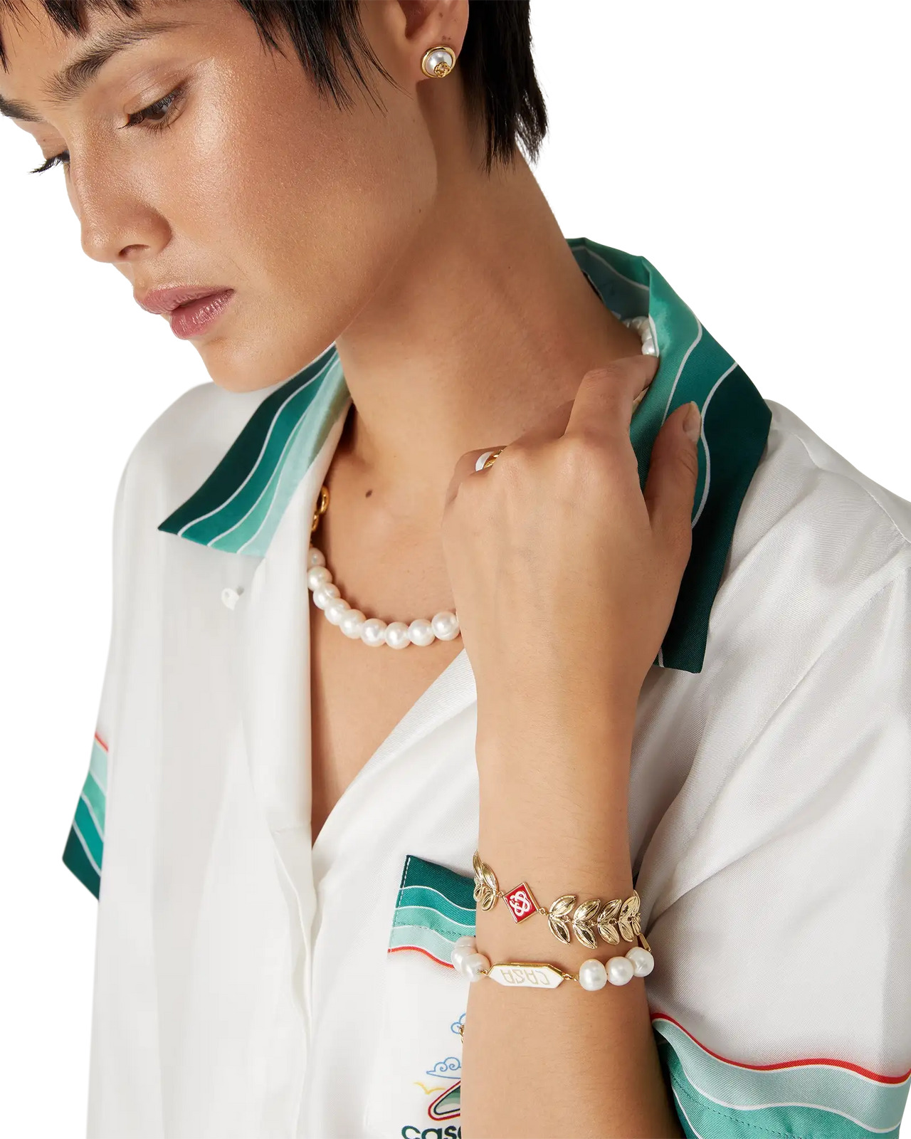 Gold Laurel Leaf Bracelet | Casablanca Paris - 3