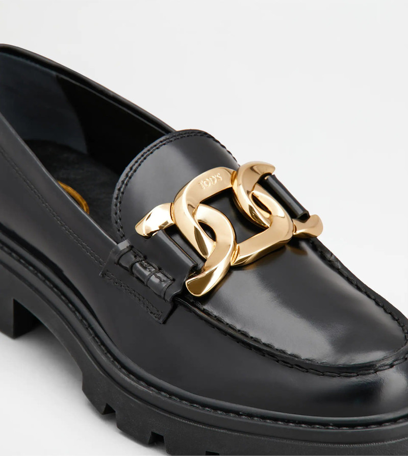 TOD'S FRINGED LOAFERS - 블랙 5