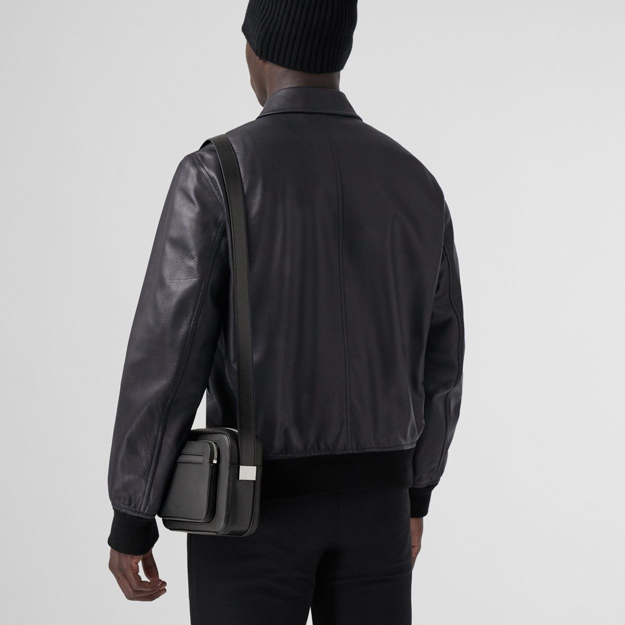 Grainy Leather Crossbody Bag - 4