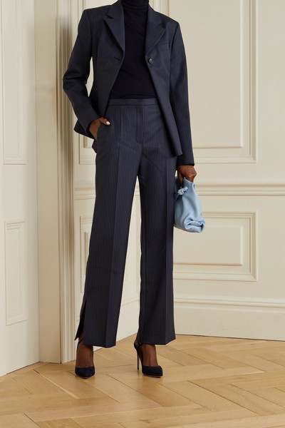 NINA RICCI Cropped pinstriped wool straight-leg pants outlook