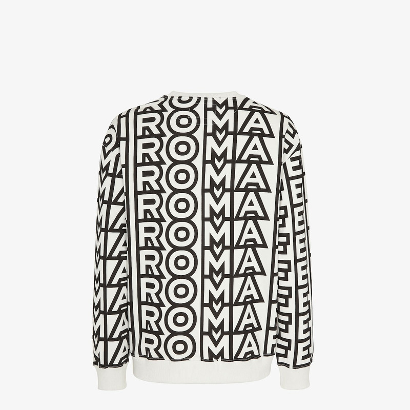 FENDI Two-tone jersey Fendi Roma Capsule sweatshirt outlook