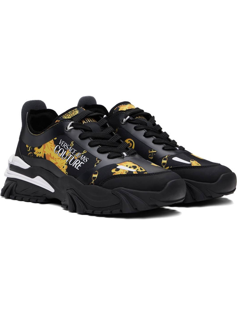 Black Trail Trek Chain Couture Sneakers 4