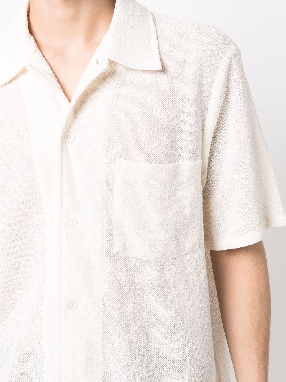 textured-finish short-sleeved box shirt - 5