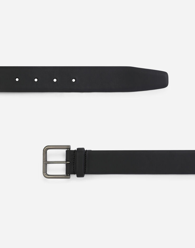 Lux leather belt with branded plates 3