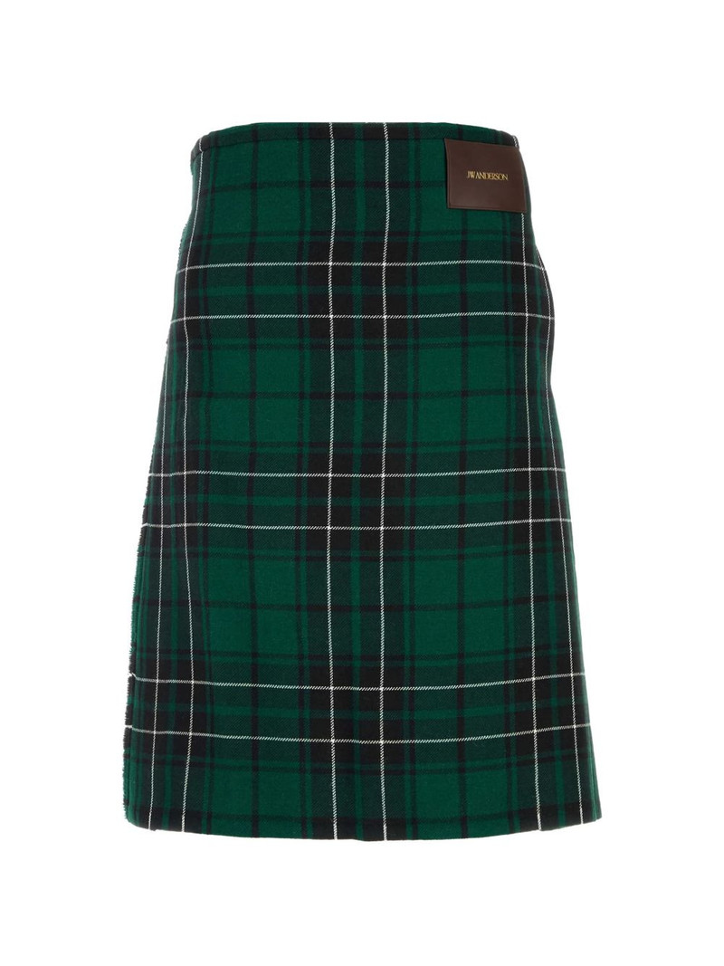 JW Anderson plaid-pattern skirt outlook
