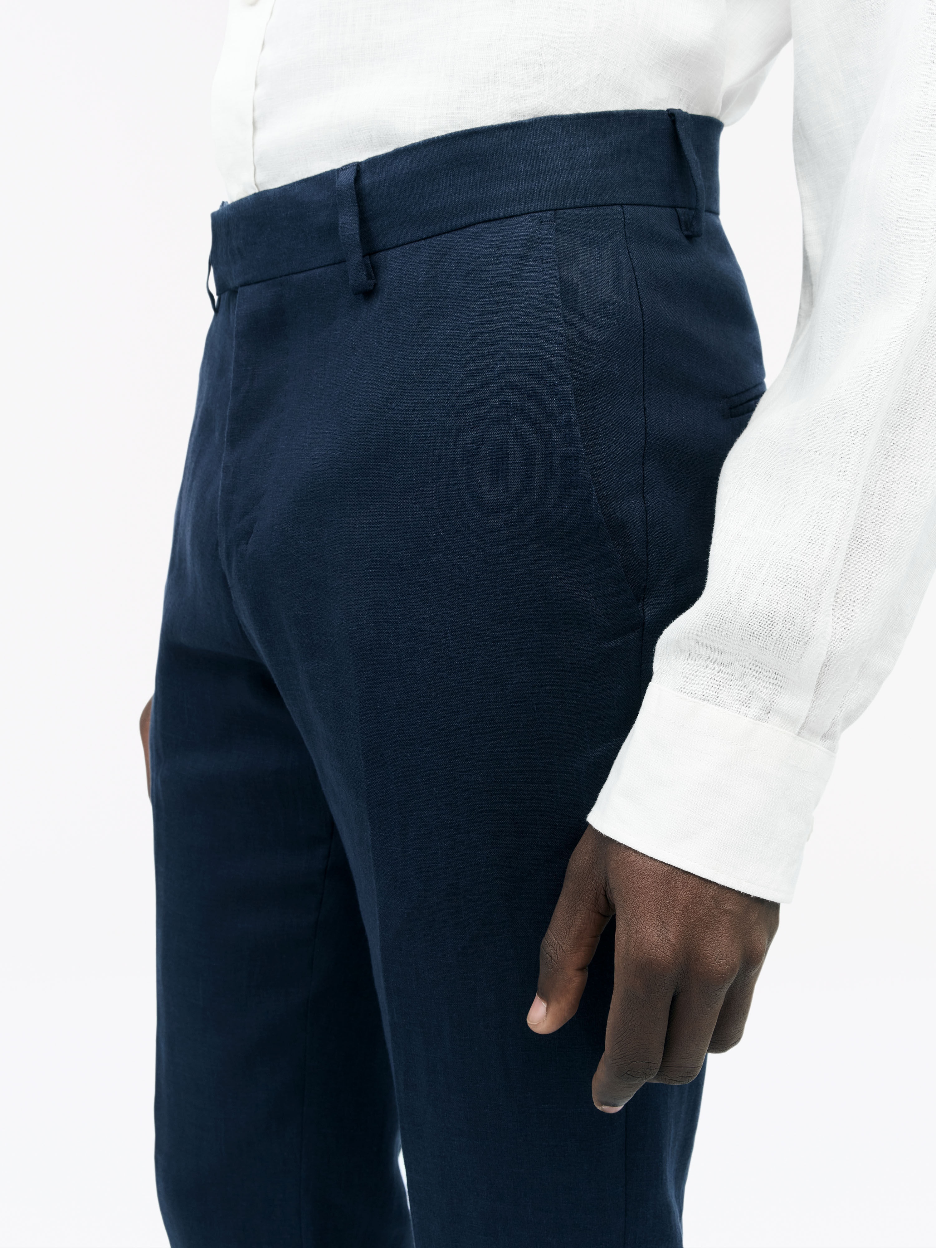 Tenuta Straight Linen Trousers - 5