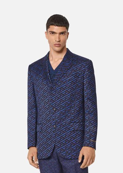 VERSACE La Greca Gabardine Blazer outlook