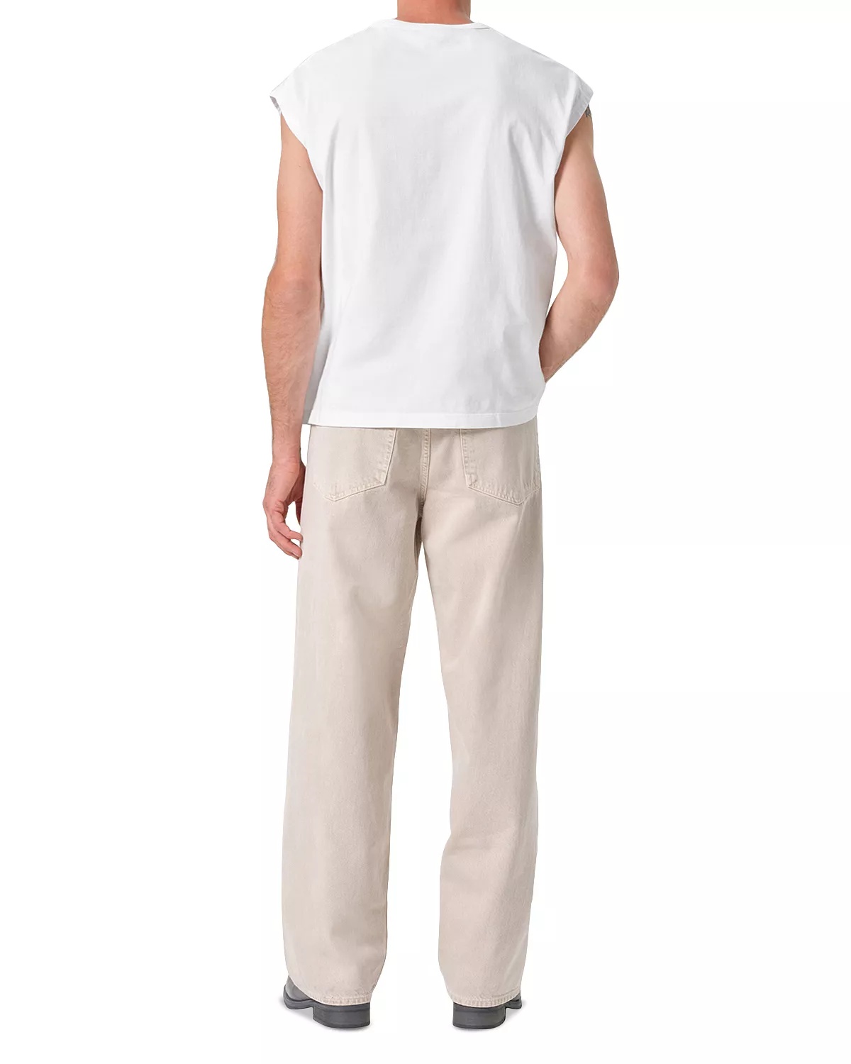 Fusion Relaxed Fit Wide Leg Jeans in Scone Tan - 3