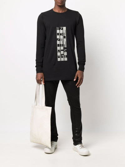 Rick Owens DRKSHDW Detroit Cut foil-effect slim jeans outlook