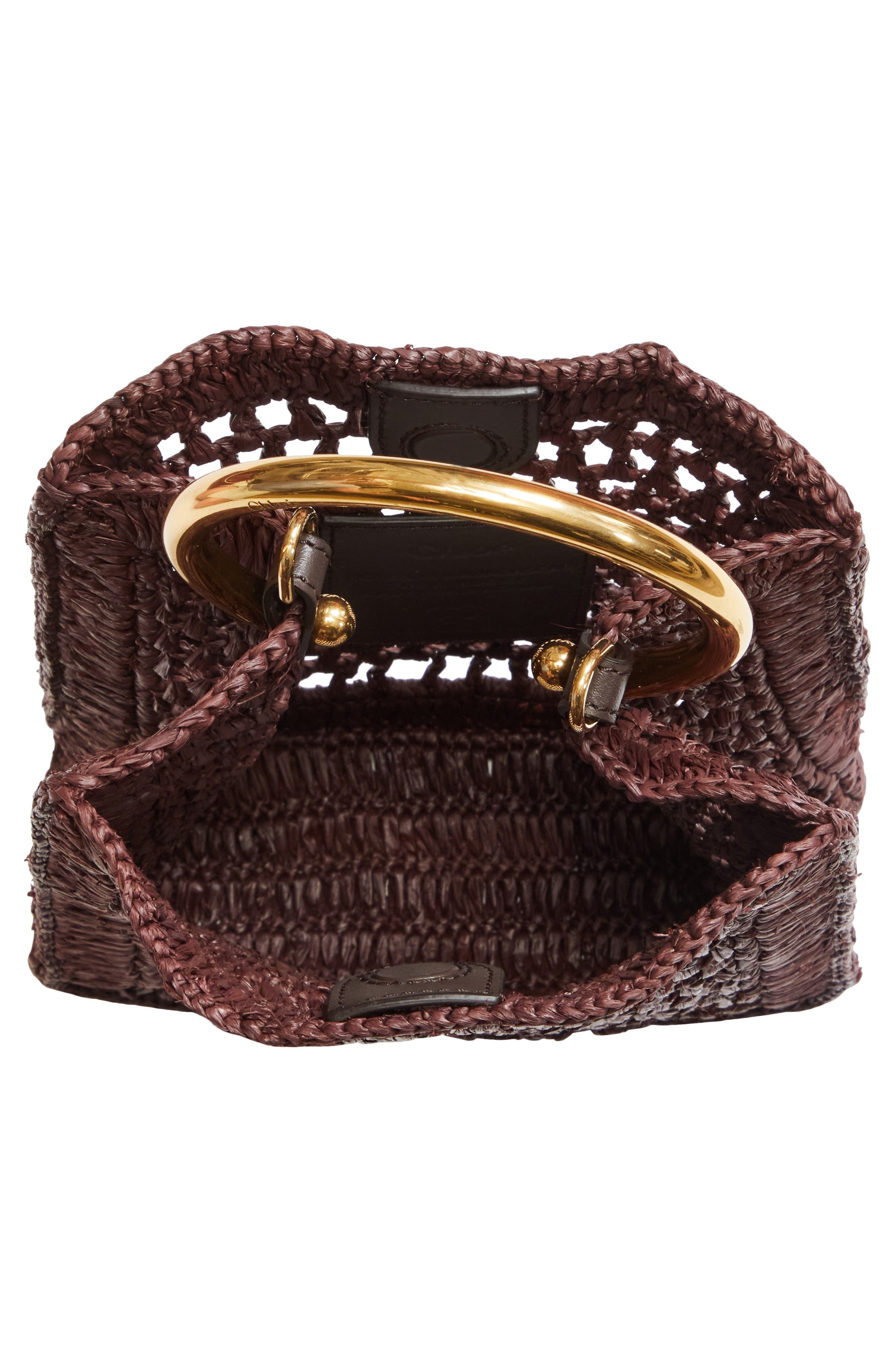 Chloé Mini Summer Banana Raffia Tote in Kohl Brown at Nordstrom - 5