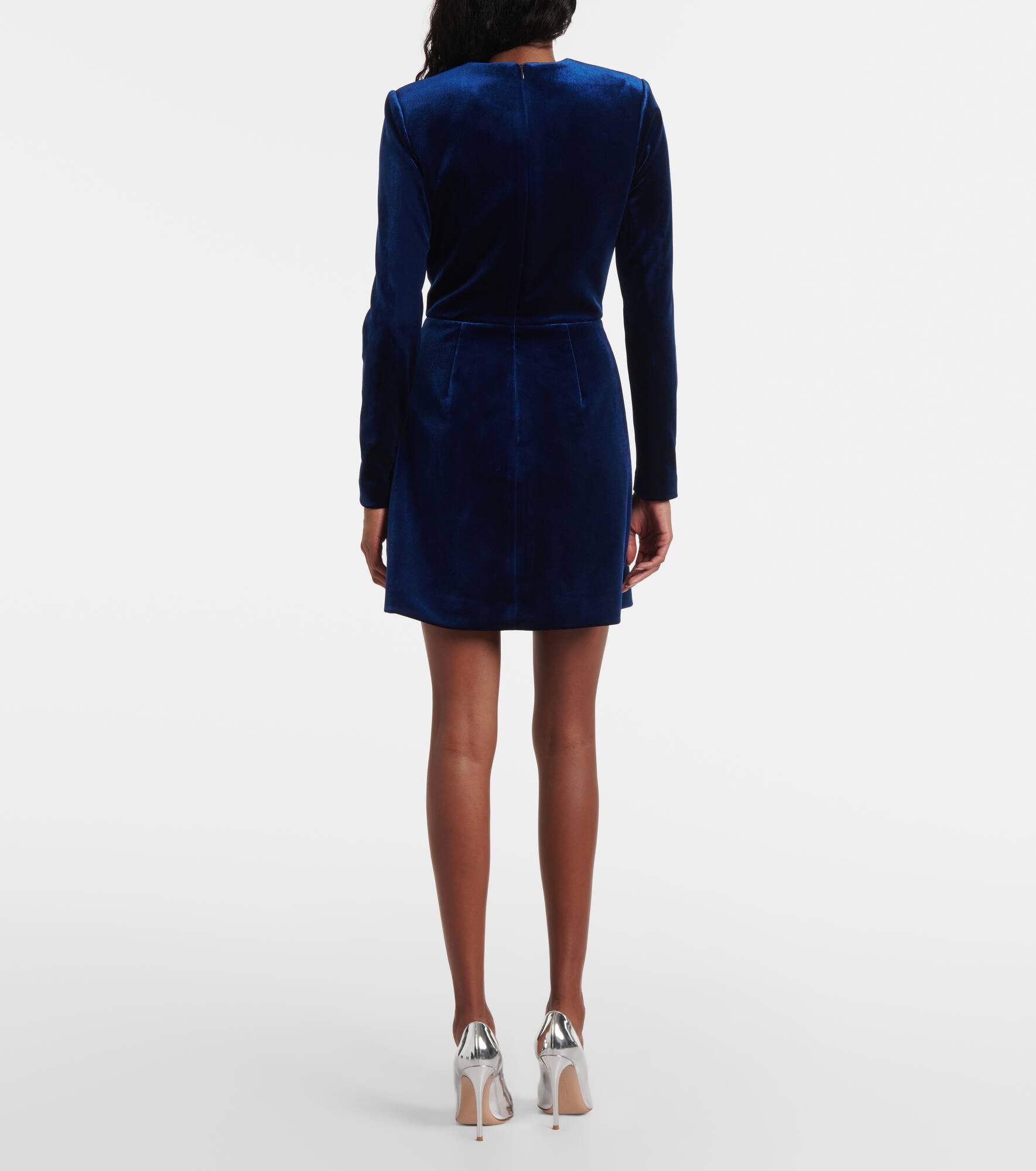 Vivicia bow-detail velvet minidress - 3
