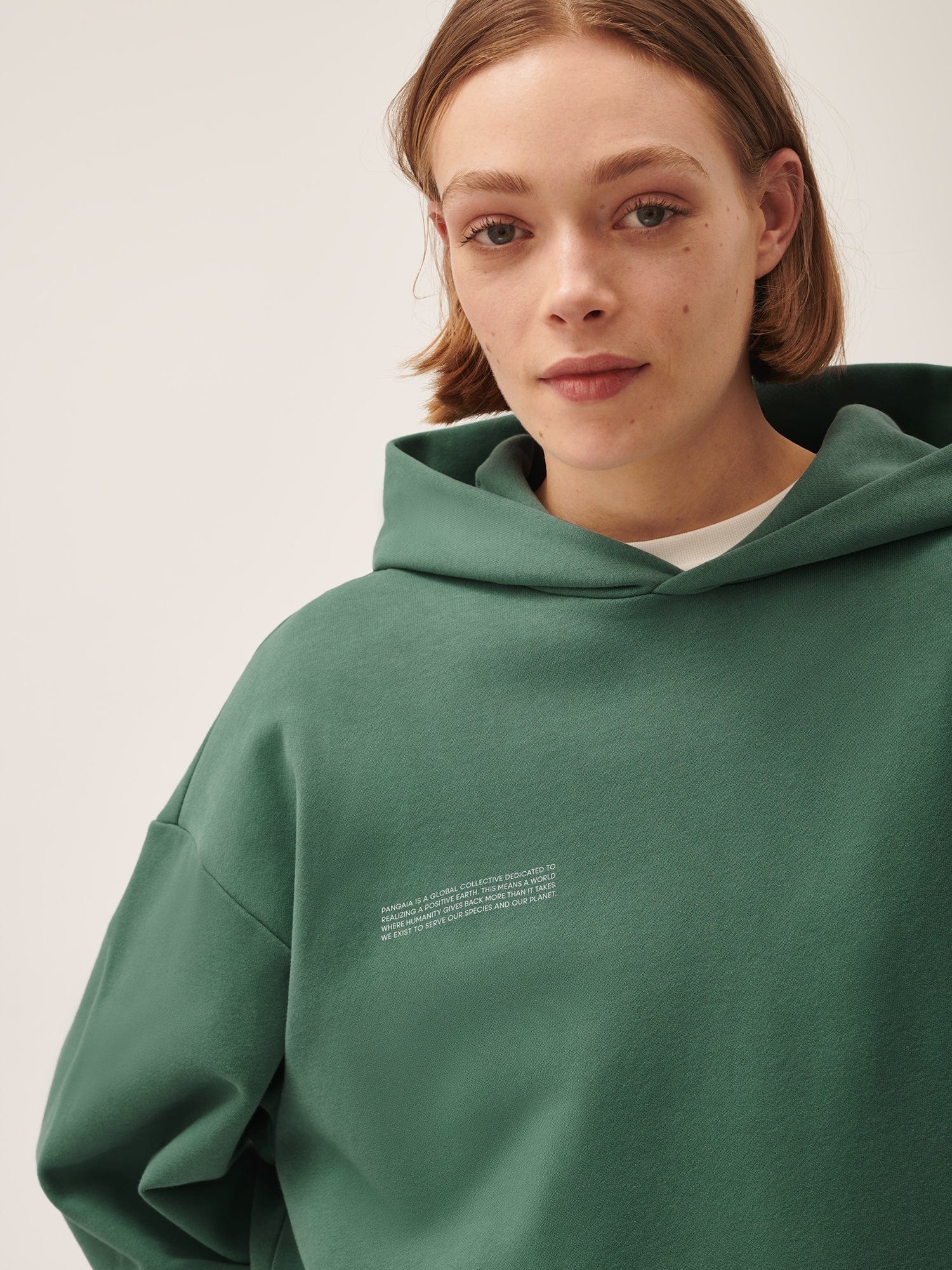 PANGAIA Womens 365 Midweight Hoodie - Forest Green | REVERSIBLE