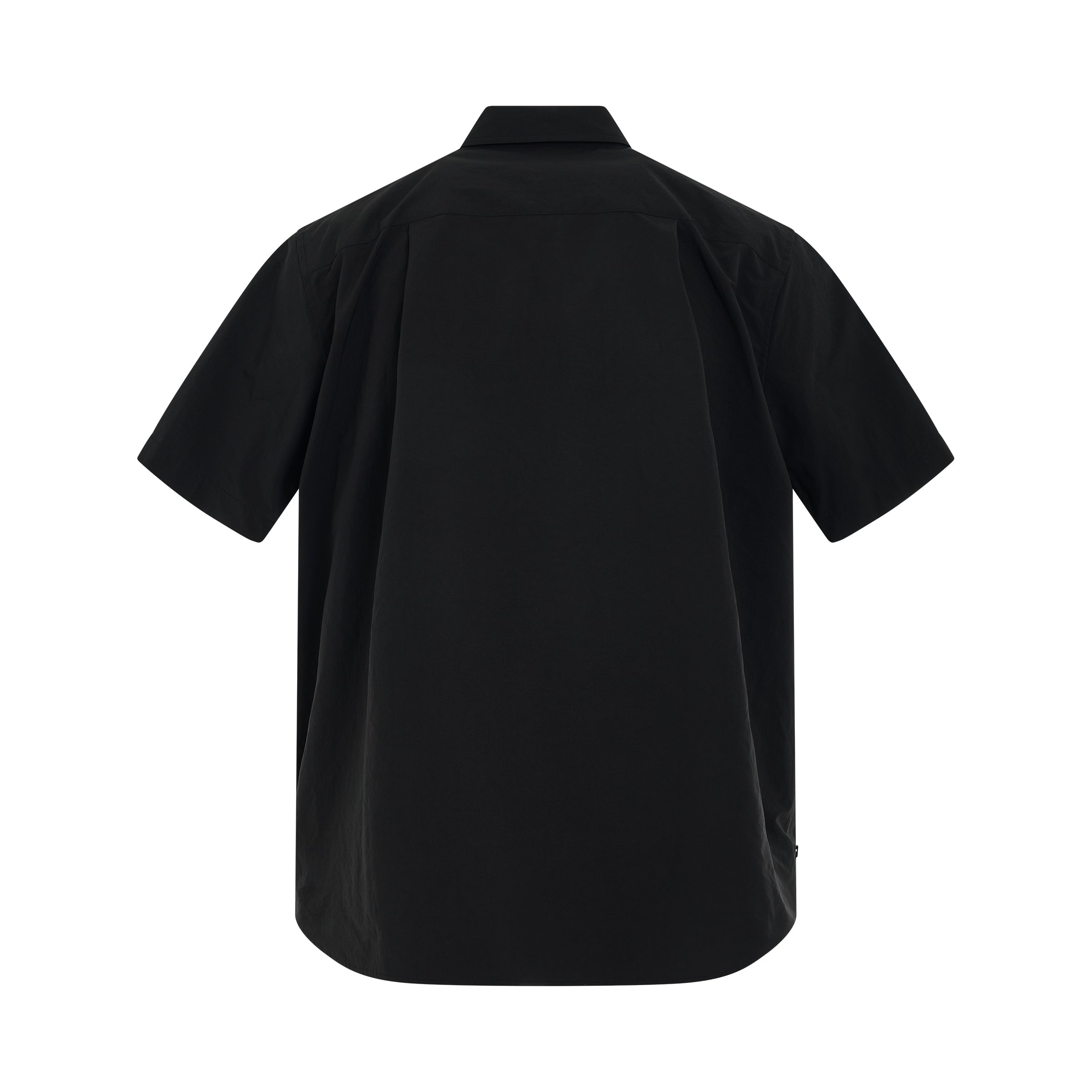 Matte Taffeta Shirt in Black - 4
