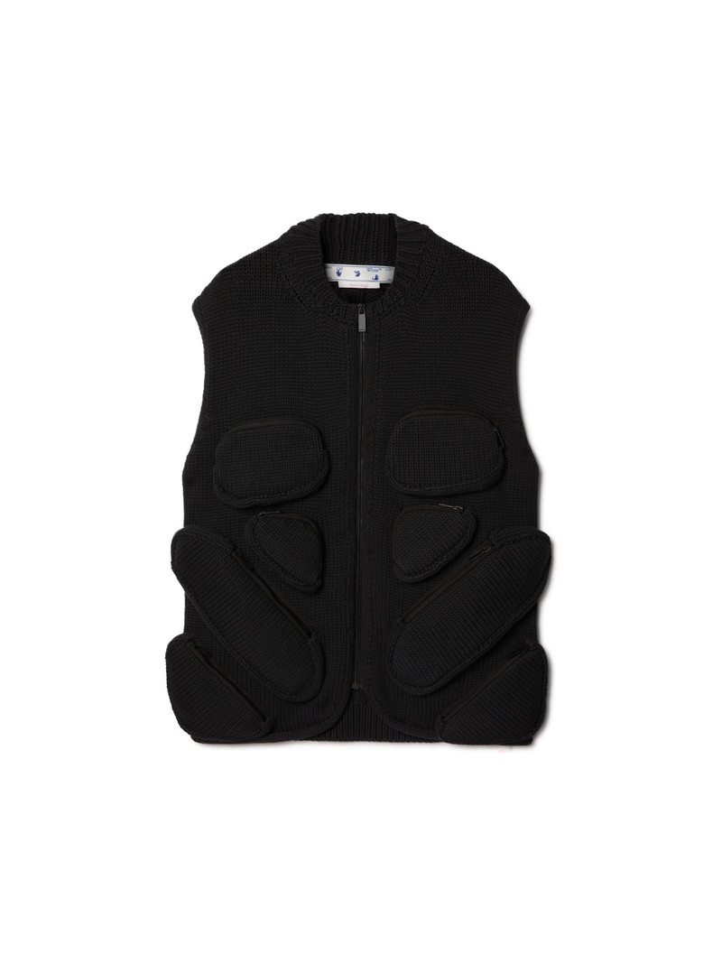 Multipockets Knit Gilet 1