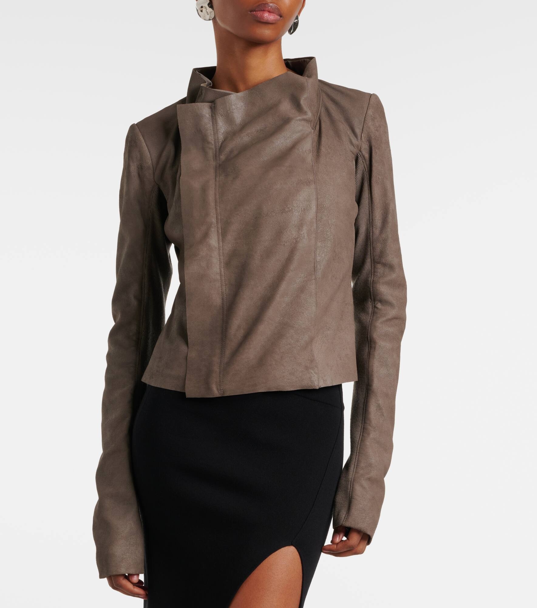 Leather biker jacket - 6