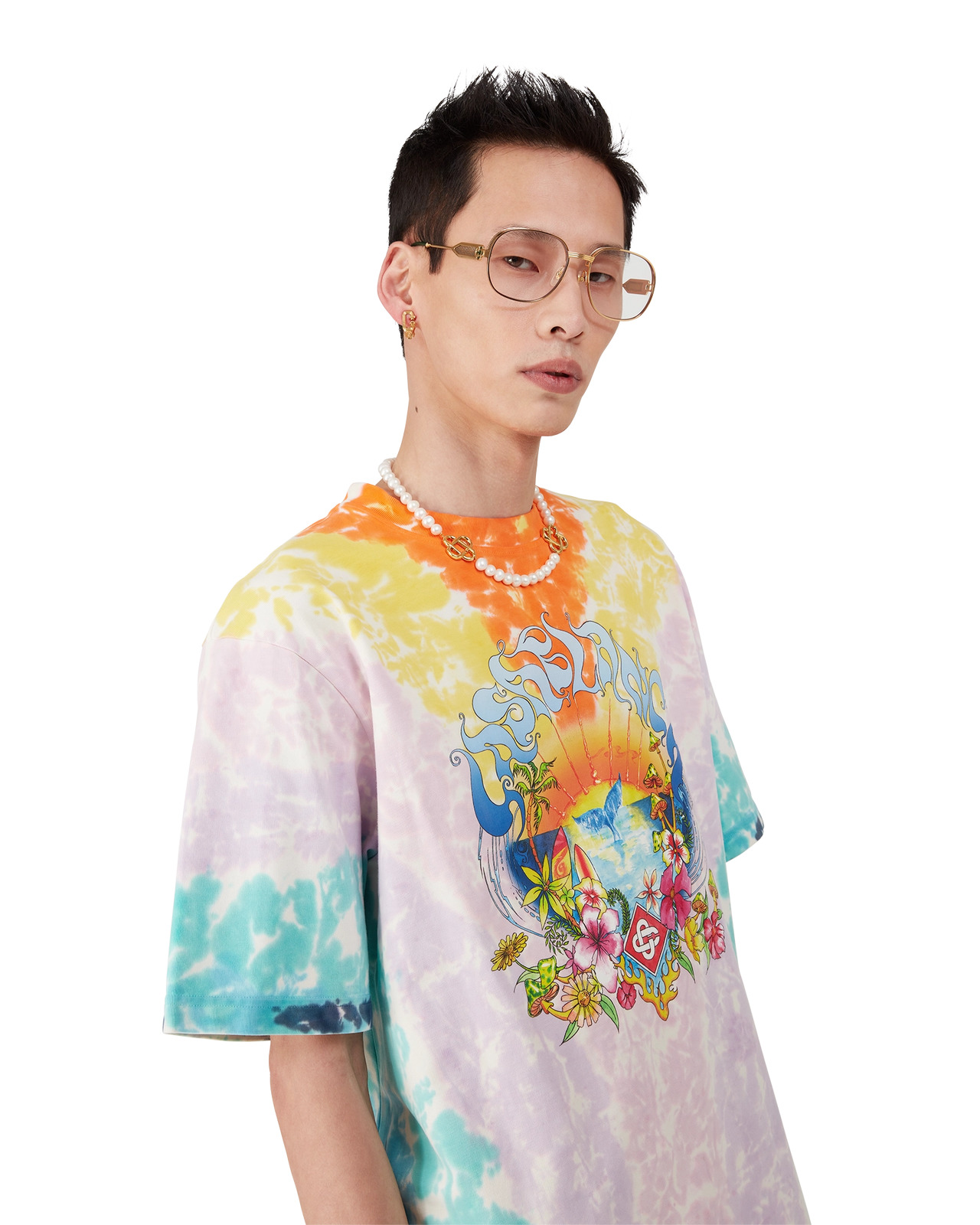Surf Trip Tie Dye T-Shirt | Casablanca Paris - 4