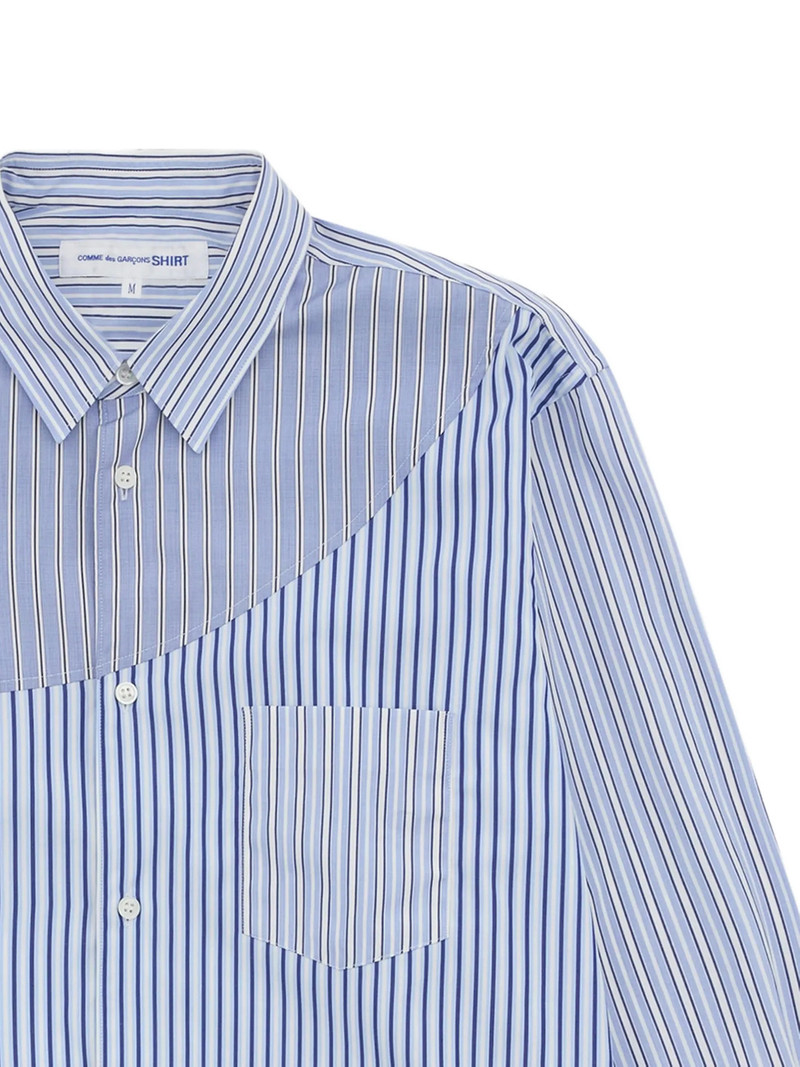 Comme des Garçons SHIRT Blue Stripe Cotton Poplin Shirt outlook