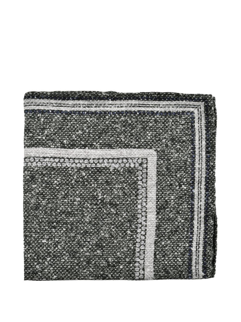 Brunello Cucinelli marl-effect border-print handkerchief outlook
