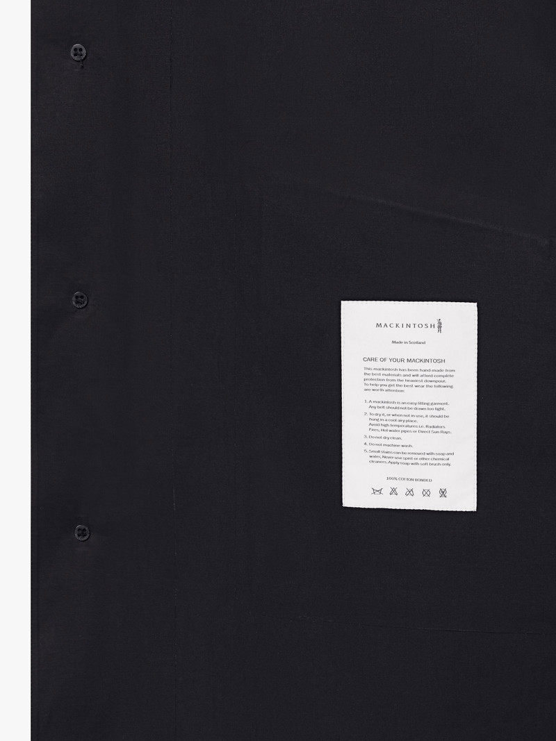 ST HONORE BLACK BONDED COTTON COAT 6