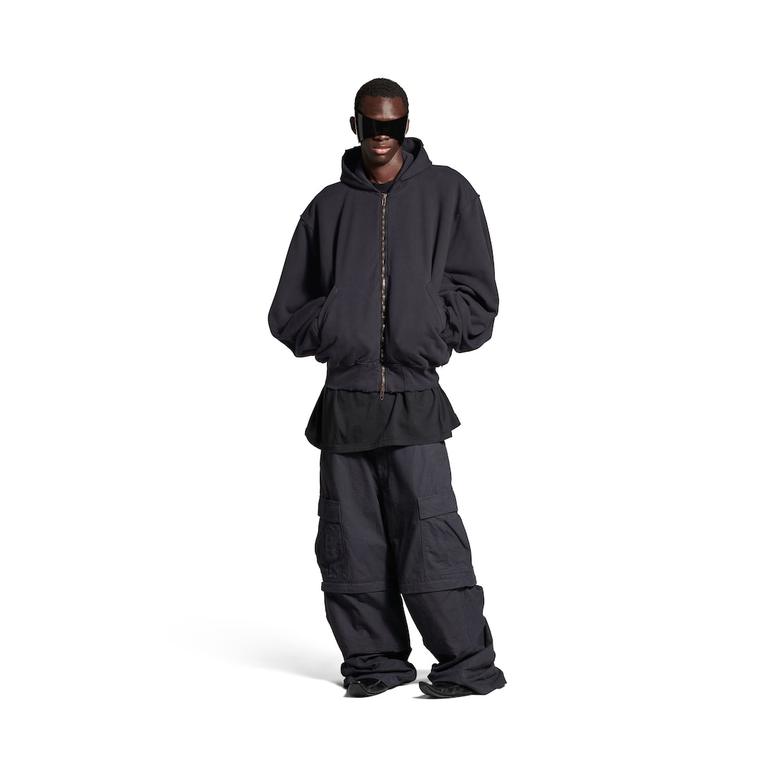 Men's Agaicnelab Hooded Bomber in Black/orange - 2