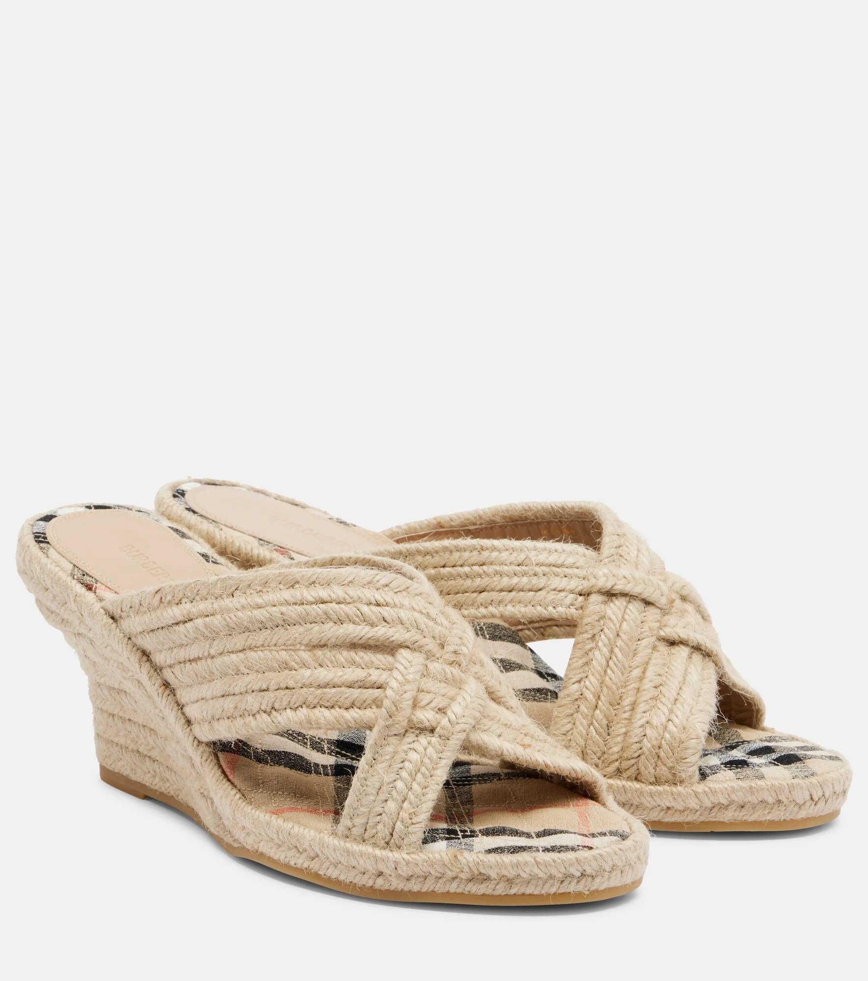 Woven espadrille wedges - 1
