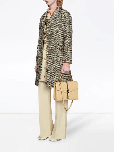 GUCCI tweed single-breasted coat outlook