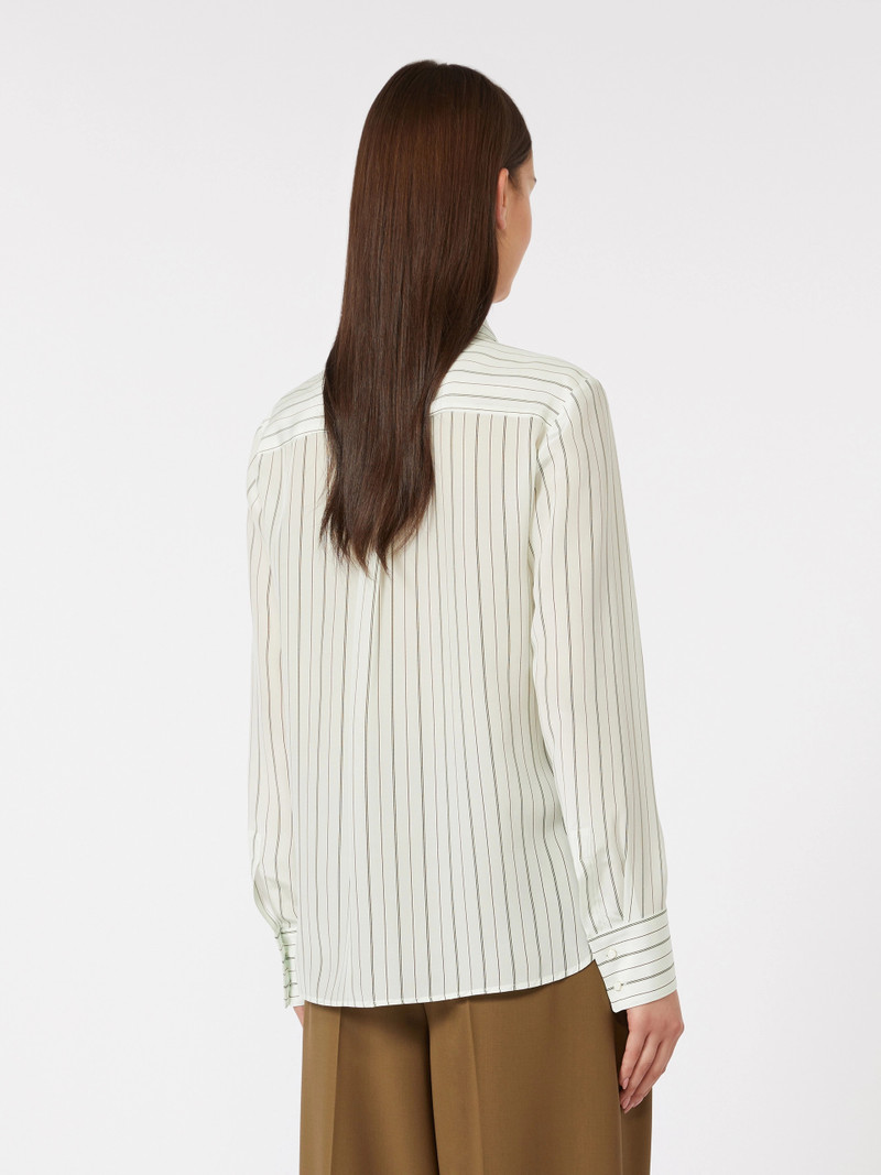 FLIRT Printed crepe de chine shirt - GREEN 4