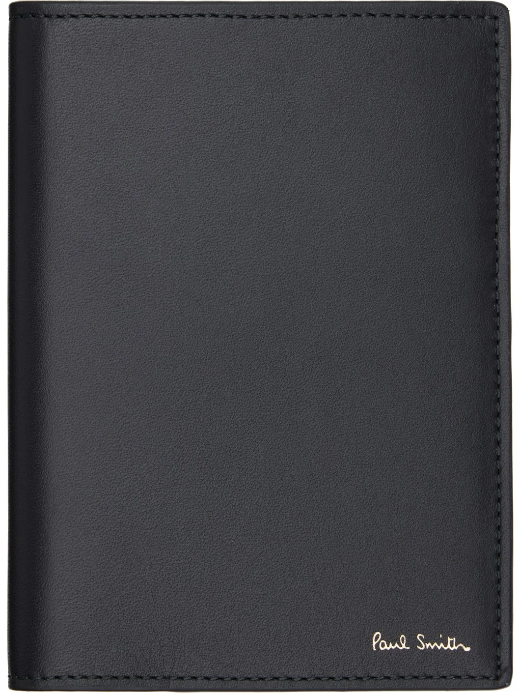 Black 'Signature Stripe' Interior Leather Passport Holder - 1
