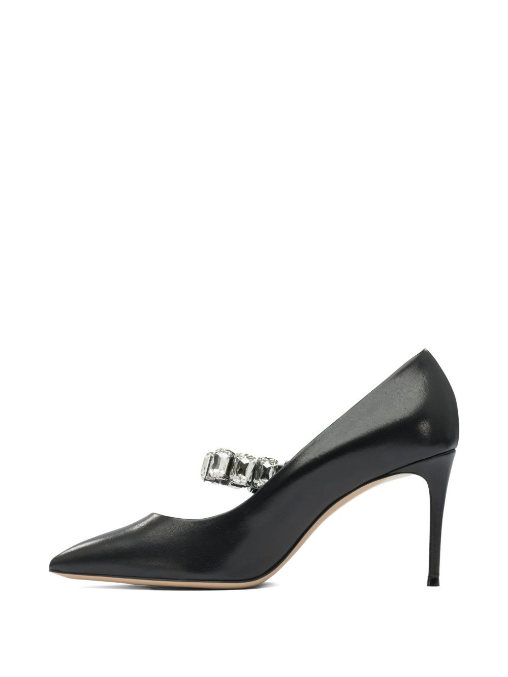 100mm crystal-embellished pointed-toe pumps - 3