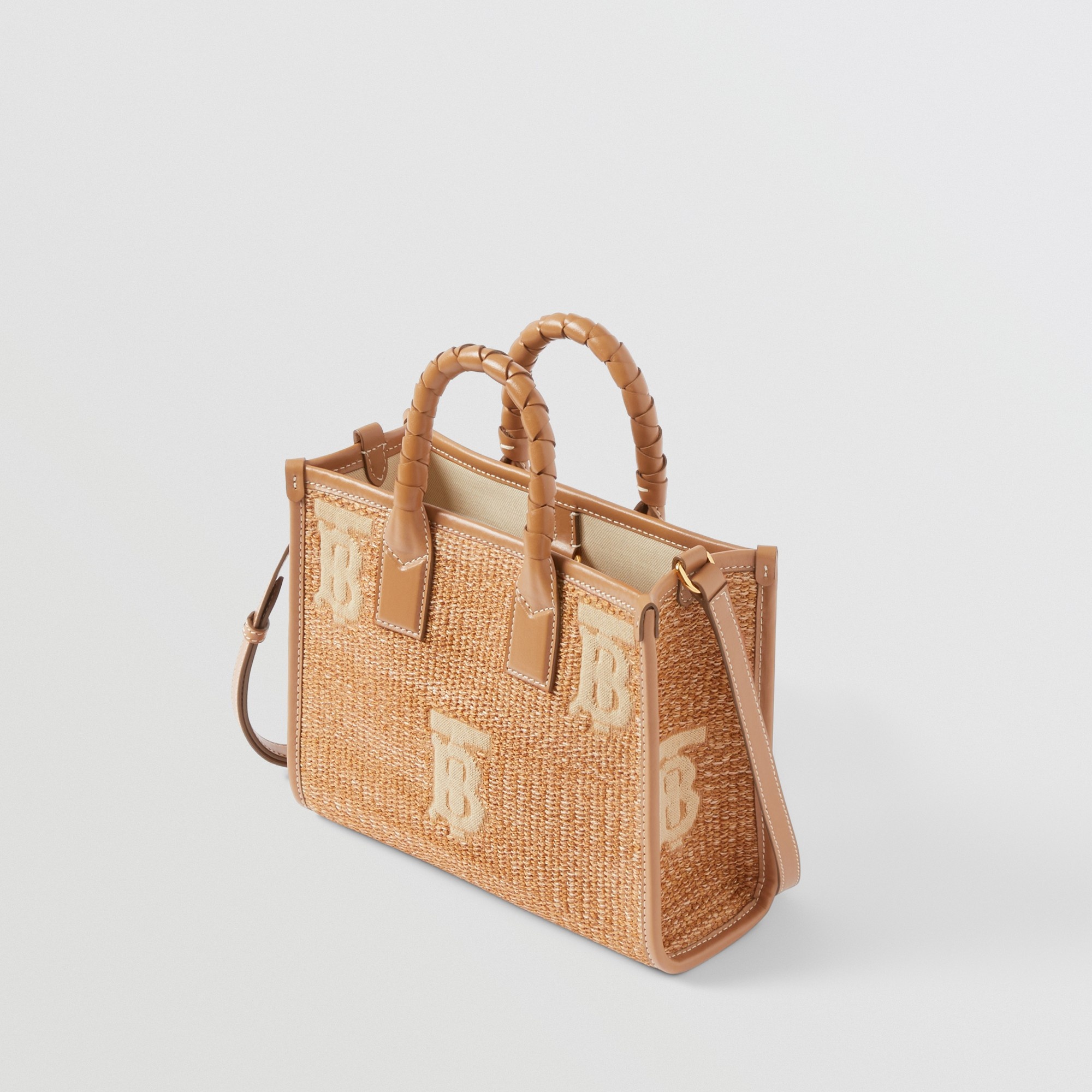 Mini Faux Raffia and Leather Freya Tote - 4