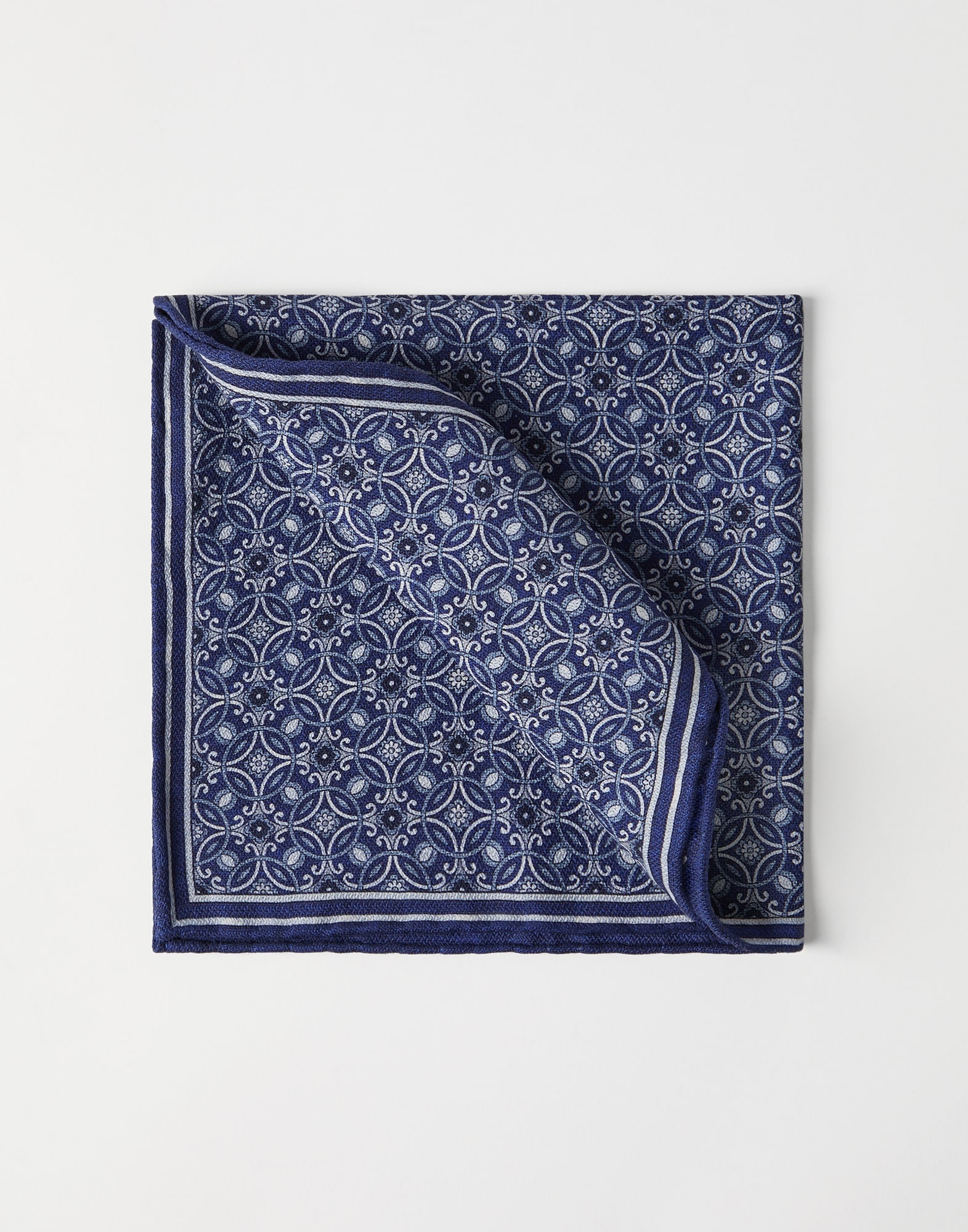 Double face silk pocket square - 1