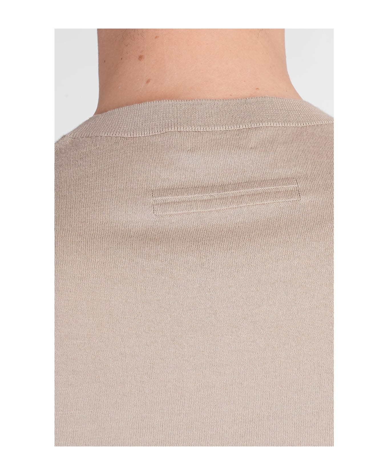 T-shirt In Taupe Cotton - 5