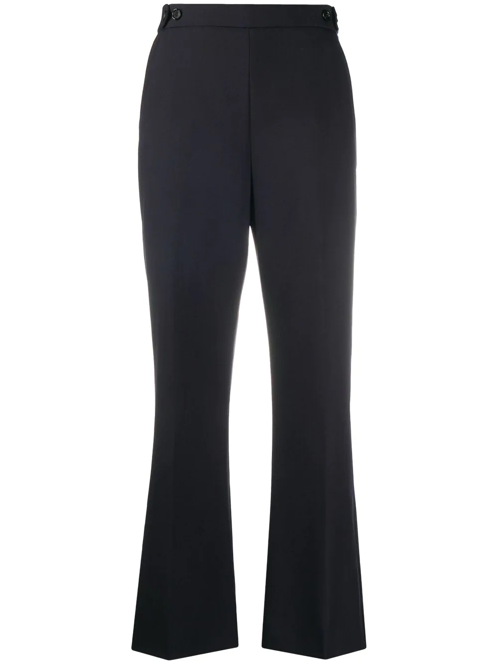 flared cropped trousers - 1