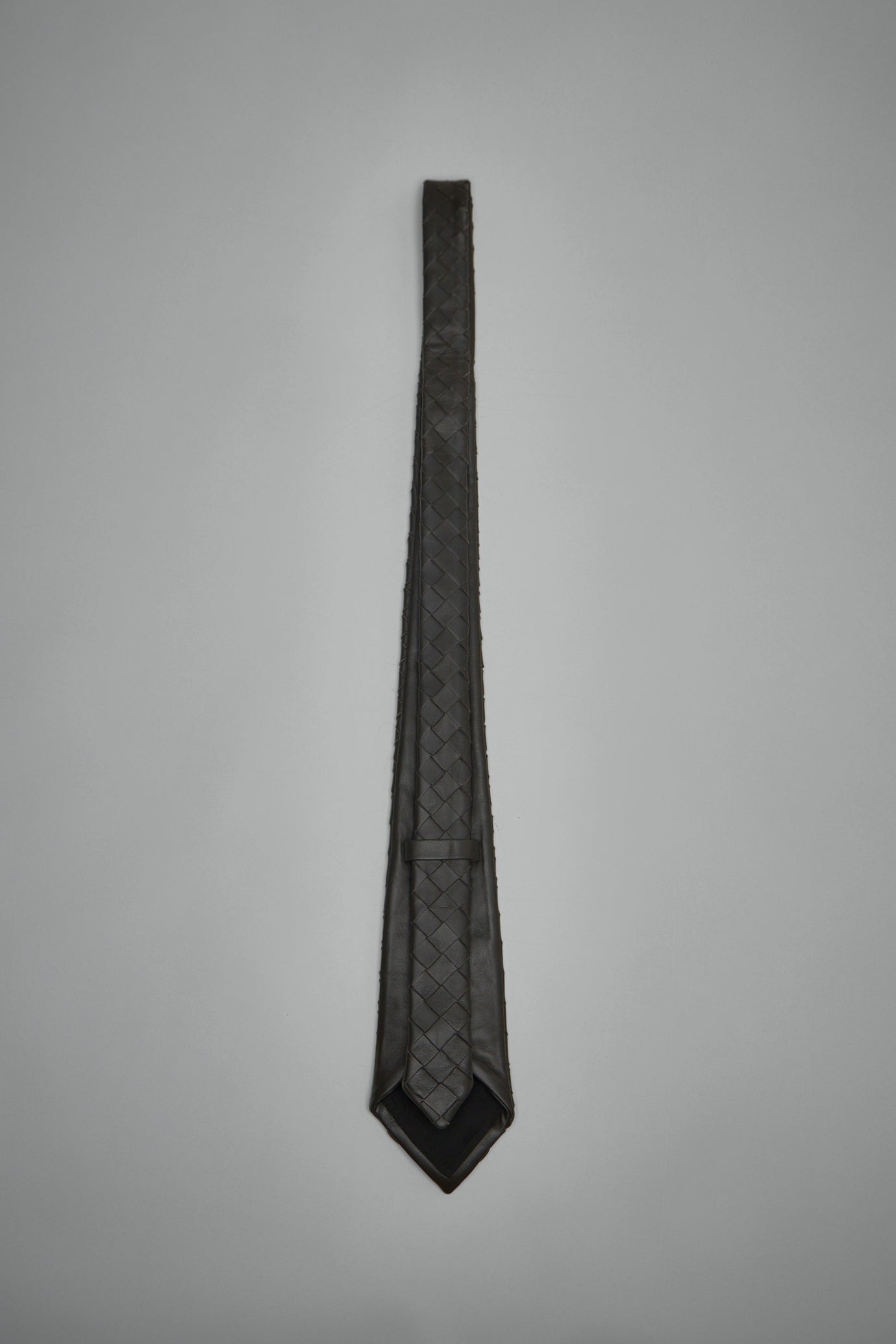 Intrecciato Leather Tie - 4