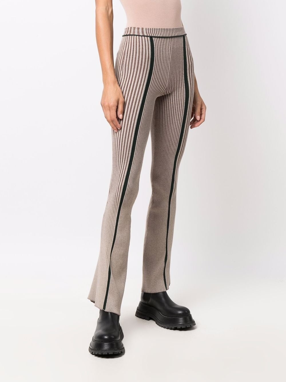 striped flared leggings - 3