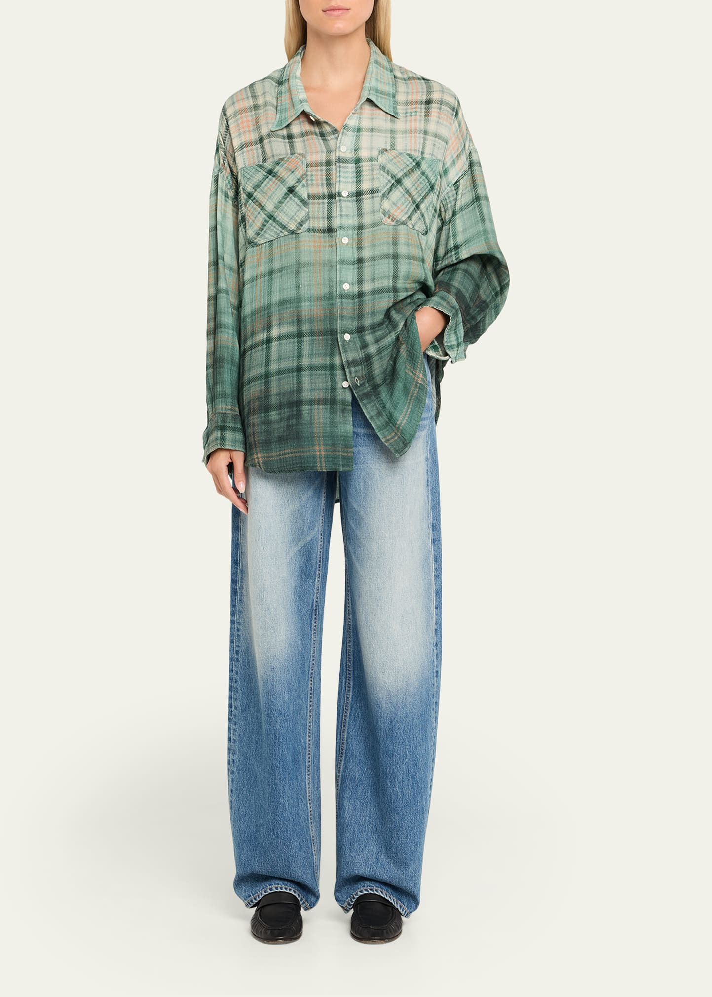 Plaid Long-Sleeve Work Shirt - 2